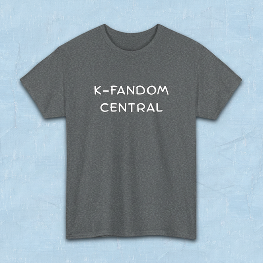 “K fandom central” Korean wave Hallyu culture fan t-shirt gray by Kjota