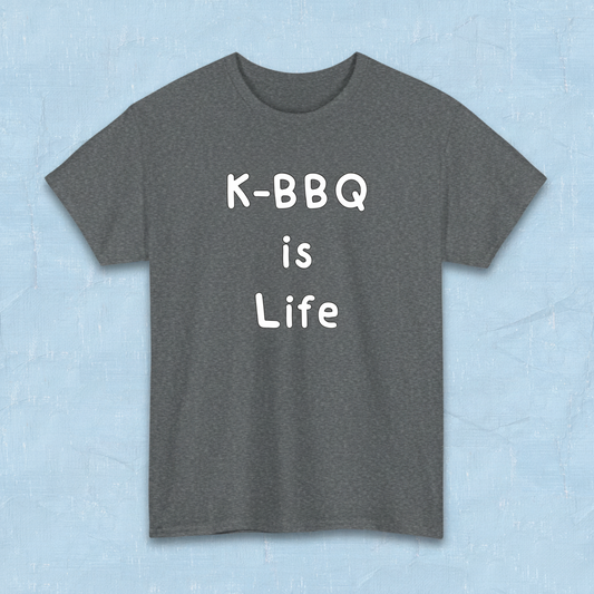 K-BBQ is life for Korean food fans gray t-shirt by Kjota