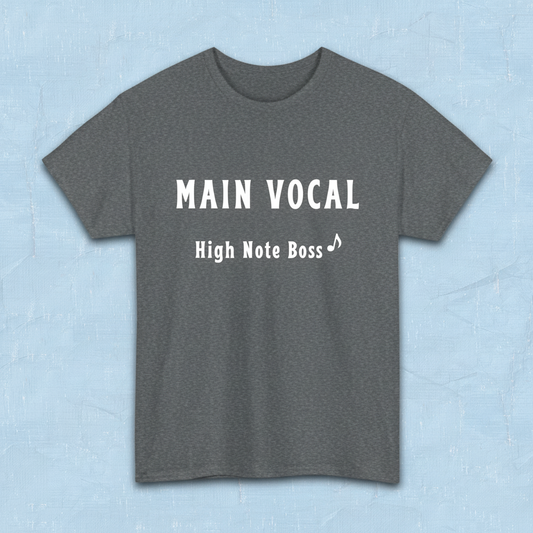 Main vocal high note K-pop fan t-shirt gray by Kjota