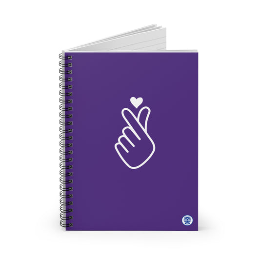 Finger Heart 사랑해요 - Spiral Notebook 6"x8"