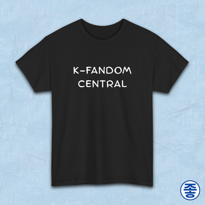 “K fandom central” Korean wave Hallyu culture fan t-shirt black by Kjota