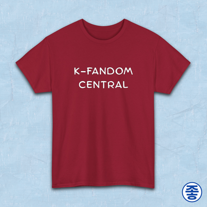 “K fandom central” Korean wave Hallyu culture fan t-shirt red by Kjota