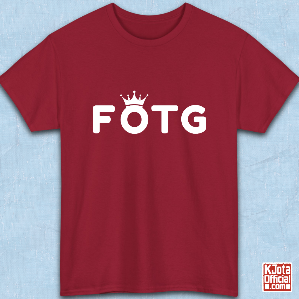 FOTG Face of the Group K-Pop idols member role for boy bands and girl groups, red t-shirt flatlay by K-Jota