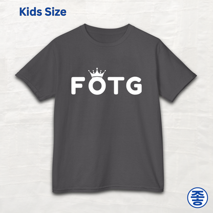 FOTG Face of the Group K-Pop group member role kids t-shirt gray by Kjota