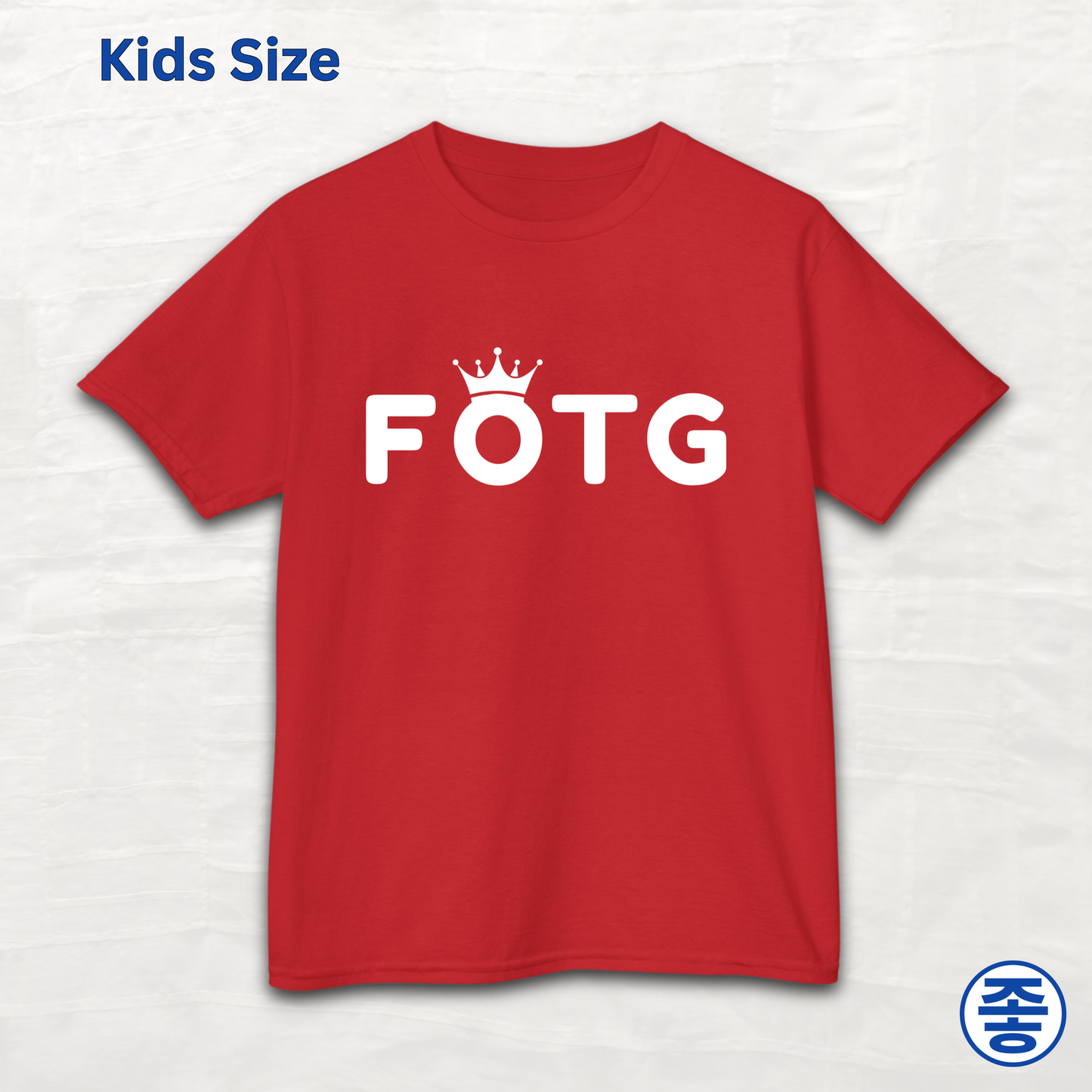 FOTG Face of the Group K-Pop group member role kids t-shirt red by Kjota