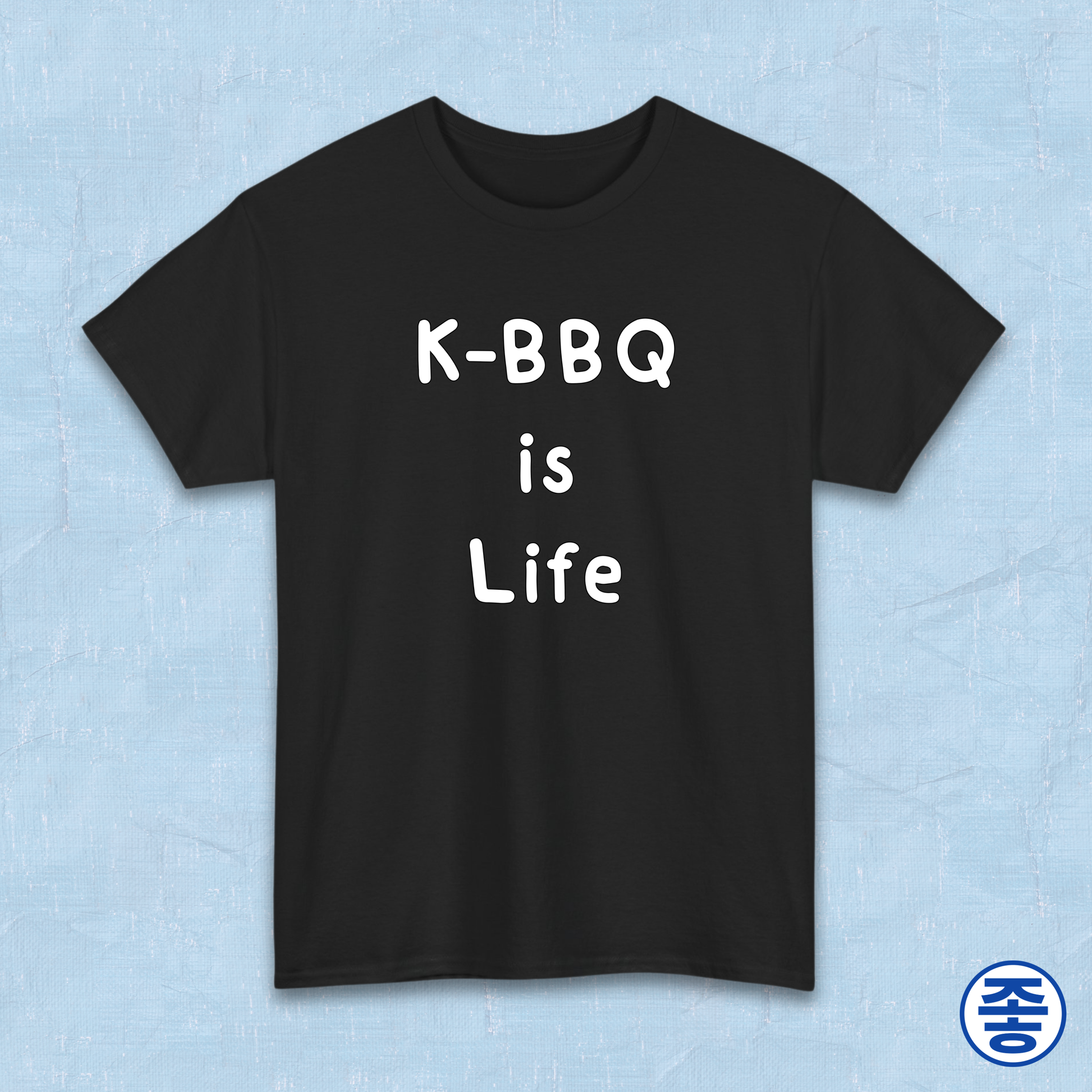 K-BBQ is life for Korean food fans black t-shirt by Kjota