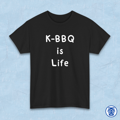 K-BBQ is life for Korean food fans black t-shirt by Kjota
