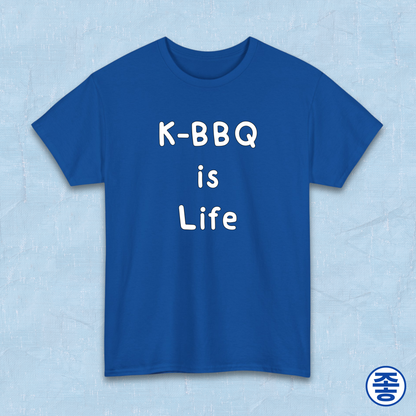 K-BBQ is life for Korean food fans blue t-shirt by Kjota