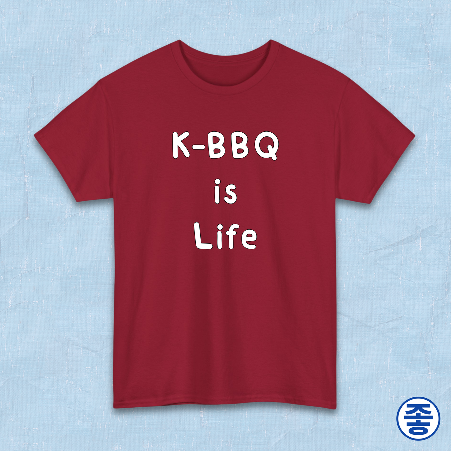 K-BBQ is life for Korean food fans red t-shirt by Kjota