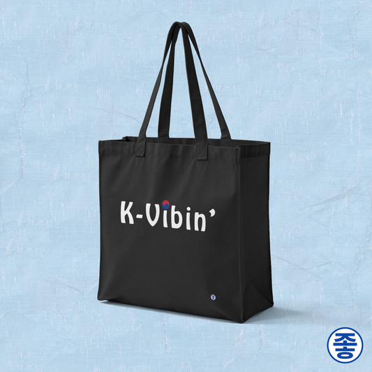 K-Vibin’ Korean culture fandom wave black canvas bag by Kjota