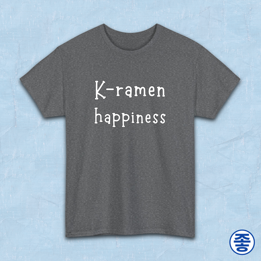 Korean ramen lover happiness fan t-shirt gray by Kjota