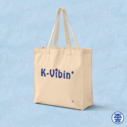 K-Vibin’ Korean culture fandom wave beige canvas bag by Kjota