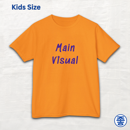 Main Visual K-pop member role kids t-shirt orange by Kjota