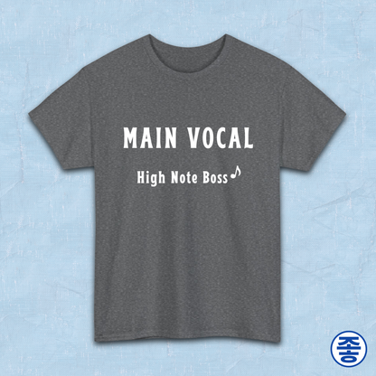 Main vocal high note K-pop fan t-shirt gray by Kjota