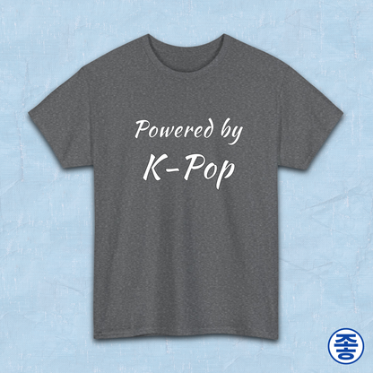 Powered by K-pop fan t-shirt gray by Kjota