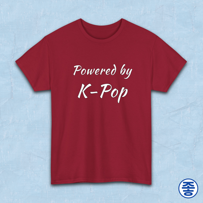 Powered by K-pop fan t-shirt red by Kjota
