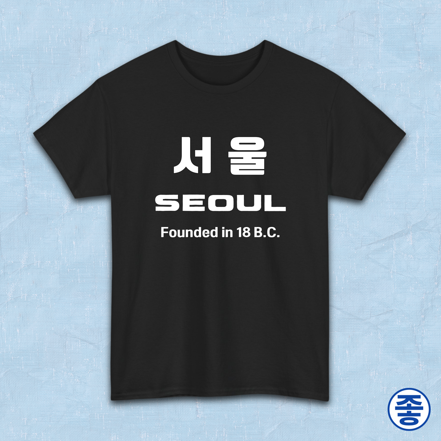 Seoul Korea founded in 18 BC travel Korean city black travel t-shirt