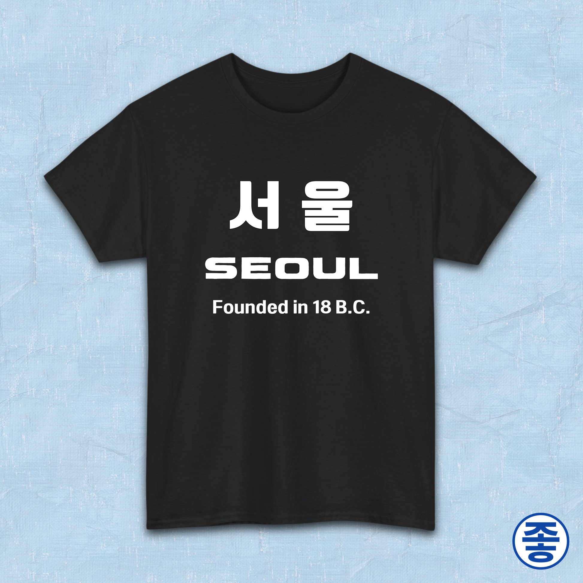 Seoul Korea founded in 18 BC travel Korean city black travel t-shirt